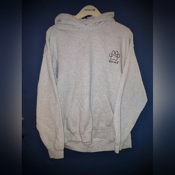 PAWZ Light Gray Women's Pullover Hoodie - Size L - Picture 2 of 4